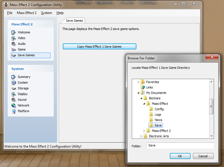 mass effect 2 save configuration utility